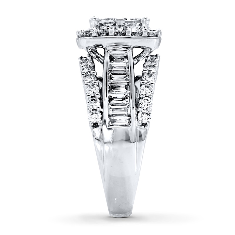 Main Image 3 of Now + Forever Diamond Engagement Ring 3 cttw Princess & Baguette 14K White Gold