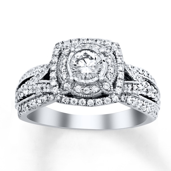 Diamond Engagement Ring 1 ct tw Round-cut 14K White Gold | Rings Clearance | Clearance | Kay