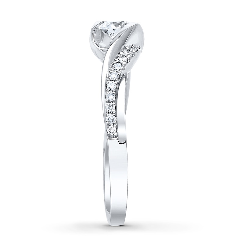 Main Image 3 of Now + Forever Diamond Engagement Ring 1/3 ct tw Round-cut 10K White Gold