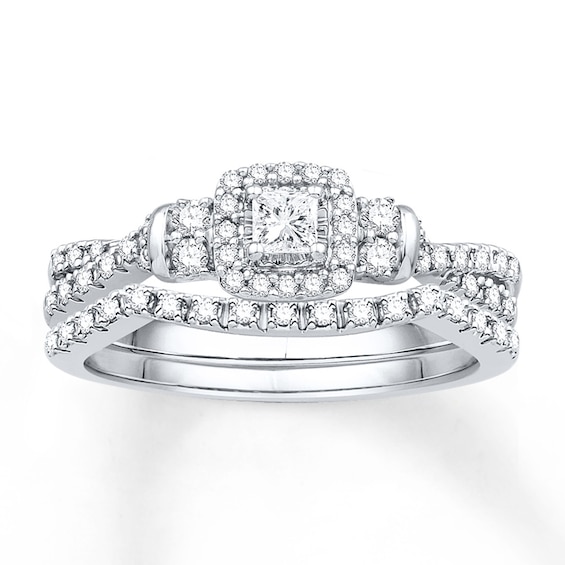 Now + Forever Princess-cut Diamond Bridal Set 3/8 ct tw 10K White Gold