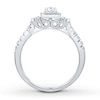 Princess-cut Diamond Bridal Set 3/8 ct tw 10K White Gold