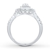 Thumbnail Image 2 of Now + Forever Princess-cut Diamond Bridal Set 3/8 ct tw 10K White Gold