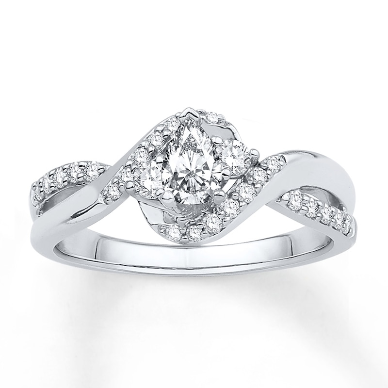 Main Image 1 of Now + Forever Diamond Engagement Ring 5/8 ct tw Pear-shaped 14K White Gold