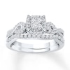 Thumbnail Image 1 of Now + Forever Diamond Bridal Set 1/2 ct tw Round-cut 14K White Gold