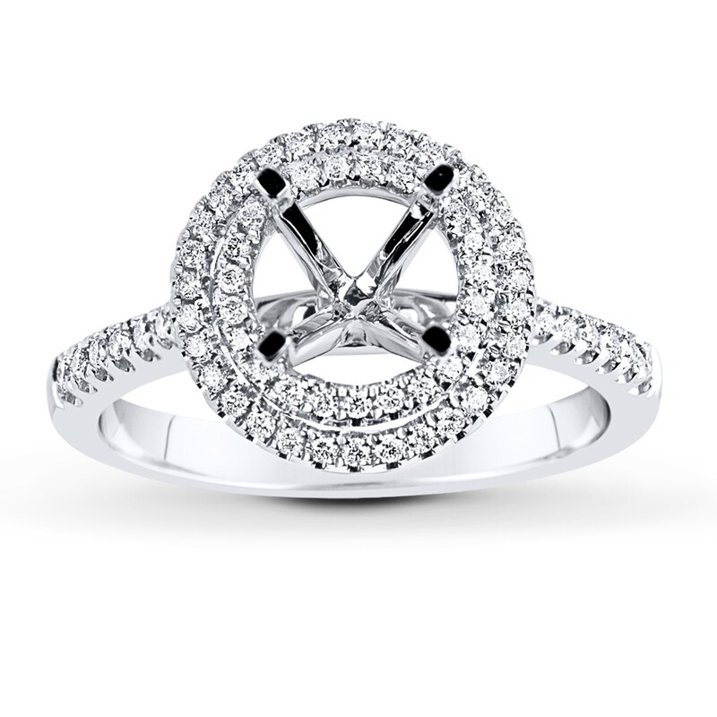 Diamond Ring Setting 1/4 ct tw Round-cut 14K White Gold