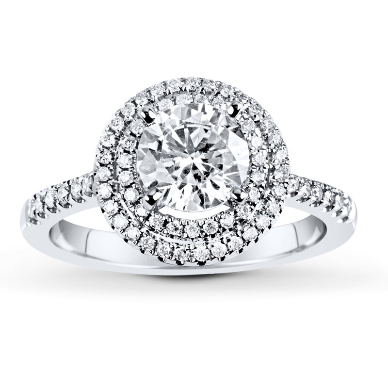Diamond Ring Setting 1/4 ct tw Round-cut 14K White Gold