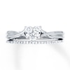 Thumbnail Image 1 of Now + Forever Heart Bridal Set 1/3 ct tw Diamonds 10K White Gold