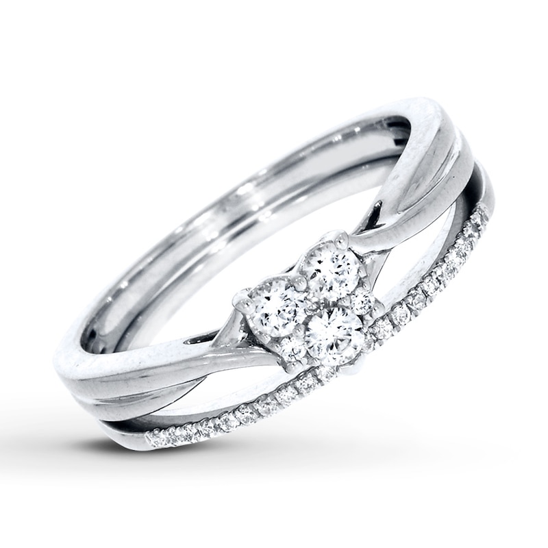 Main Image 2 of Now + Forever Heart Bridal Set 1/3 ct tw Diamonds 10K White Gold