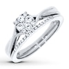 Thumbnail Image 0 of Diamond Bridal Set 1/3 ct tw Round-cut 10K White Gold