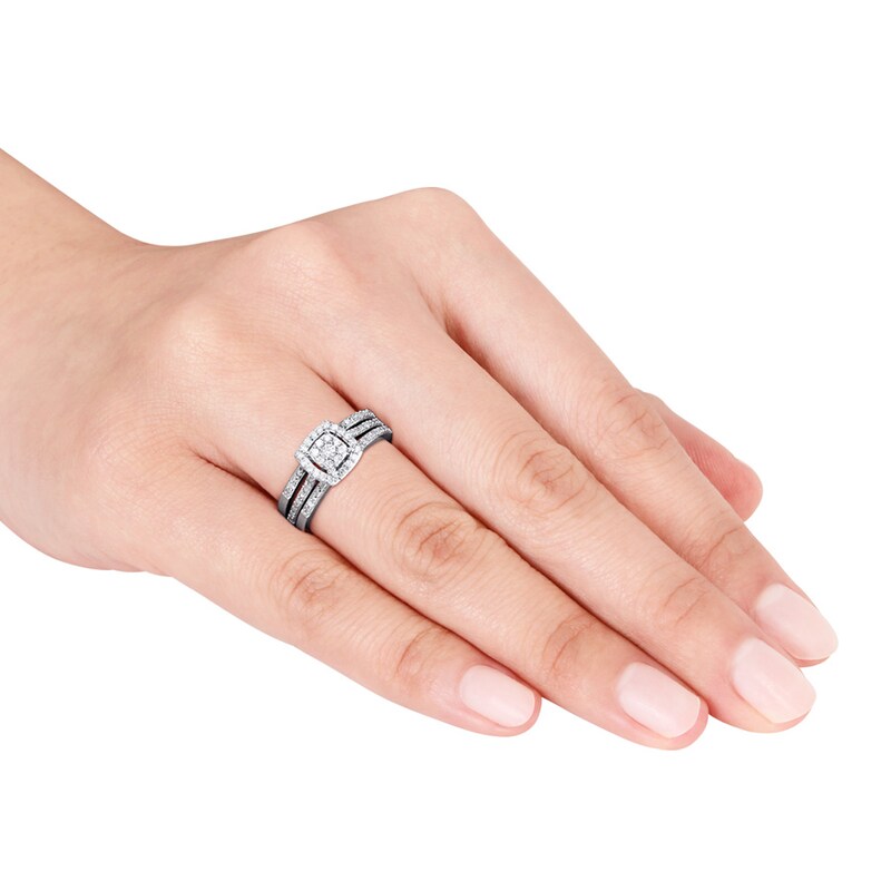Main Image 2 of Now + Forever Diamond Bridal Set 1/4 ct tw Round-cut 10K White Gold