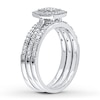 Thumbnail Image 2 of Diamond Bridal Set 1/4 ct tw Round-cut 10K White Gold