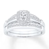 Diamond Bridal Set 3/4 carat tw 14K White Gold
