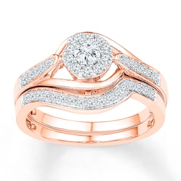 Now + Forever Diamond Bridal Set 3/8 carat tw 10K Rose Gold