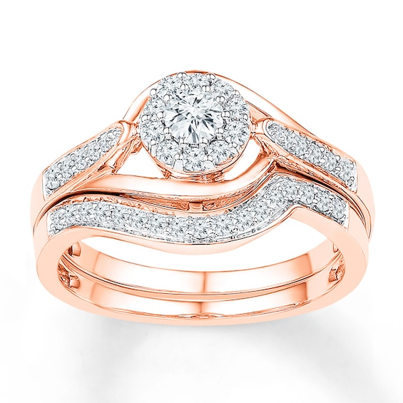 Diamond Bridal Set 3/8 carat tw 10K Rose Gold | Kay