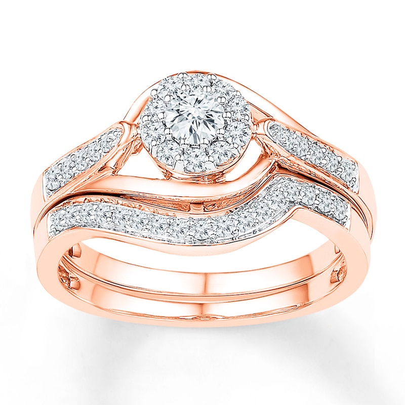 Main Image 1 of Now + Forever Diamond Bridal Set 3/8 carat tw 10K Rose Gold