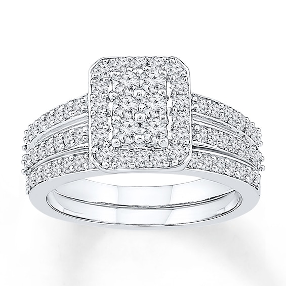 Now + Forever Diamond Bridal Set 1 ct tw Round-cut 14K White Gold