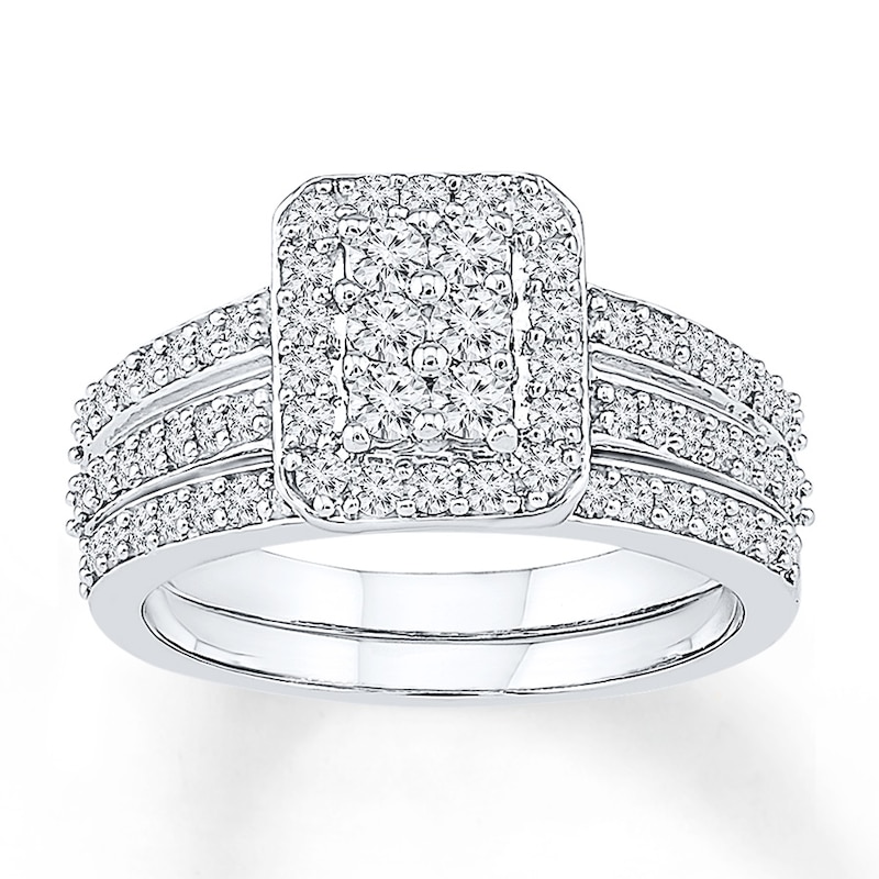Main Image 1 of Now + Forever Diamond Bridal Set 1 ct tw Round-cut 14K White Gold