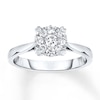 Thumbnail Image 0 of Diamond Ring 1/4 ct tw Round-cut 10K White Gold