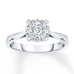 Now + Forever Diamond Ring 1/4 ct tw Round-cut 10K White Gold