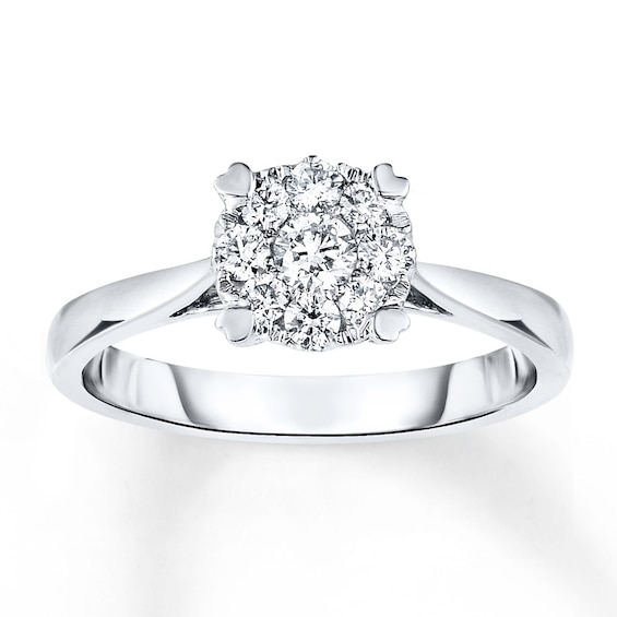 Now + Forever Diamond Ring 1/4 ct tw Round-cut 10K White Gold