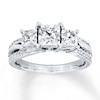 Thumbnail Image 0 of Diamond Engagement Ring 3/4 ct tw Princess-cut 14K White Gold