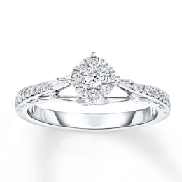 Now + Forever Diamond Engagement Ring 1/3 ct tw Round-cut 10K White Gold