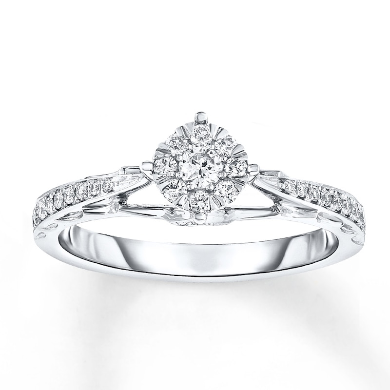 Main Image 1 of Now + Forever Diamond Engagement Ring 1/3 ct tw Round-cut 10K White Gold
