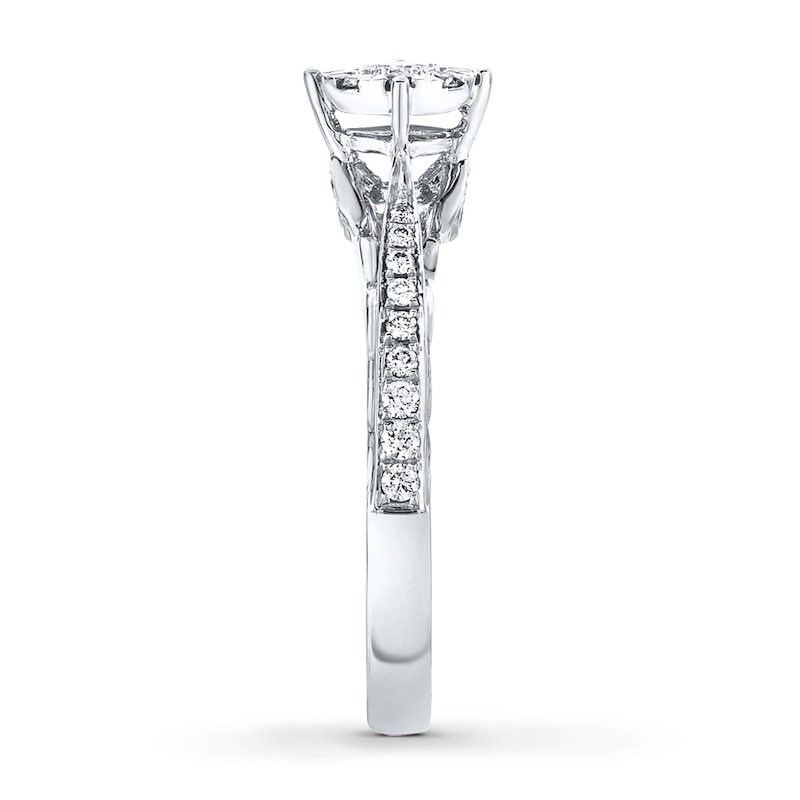Main Image 3 of Now + Forever Diamond Engagement Ring 1/3 ct tw Round-cut 10K White Gold
