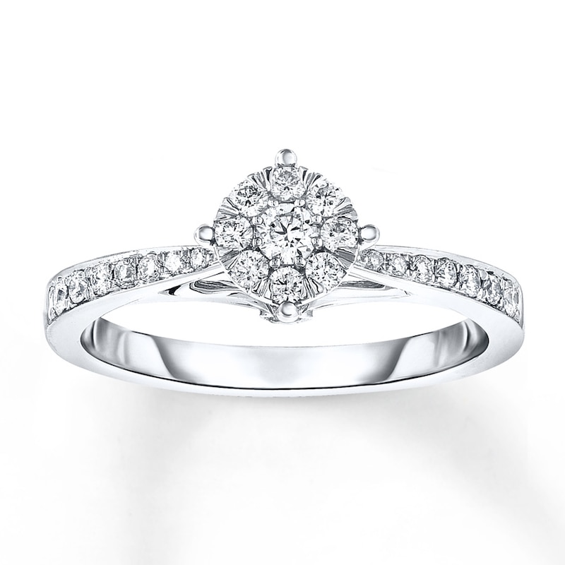 Main Image 1 of Now + Forever Diamond Engagement Ring 1/3 ct tw Round-cut 10K White Gold