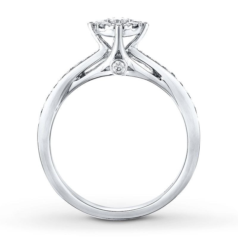 Diamond Engagement Ring 1/3 ct tw Round-cut 10K White Gold