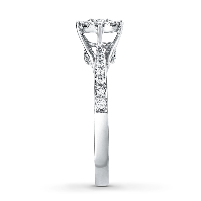 Main Image 3 of Now + Forever Diamond Engagement Ring 1/3 ct tw Round-cut 10K White Gold