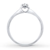 Promise Ring 1/10 ct Diamond 10K White Gold