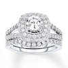 Thumbnail Image 0 of Diamond Bridal Set 1 3/8 ct tw Round-cut 14K White Gold