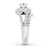 Thumbnail Image 2 of Diamond Bridal Set 1 3/8 ct tw Round-cut 14K White Gold