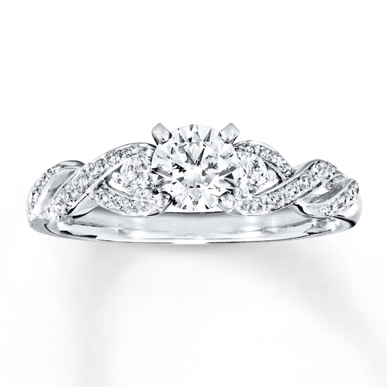 Diamond Engagement Ring 5 8 Ct Tw Round Cut 14k White Gold Kay