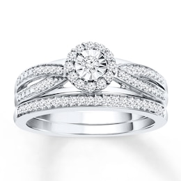 Now + Forever Diamond Bridal Set 1/4 ct tw Round-cut 10K White Gold