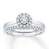 Thumbnail Image 0 of Diamond Bridal Set 3/8 ct tw Round-cut 14K White Gold