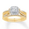 Thumbnail Image 1 of Now + Forever Diamond Bridal Set 1/2 ct tw Princess-cut 14K Two-Tone Gold