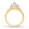 Thumbnail Image 1 of Diamond Bridal Set 1/2 ct tw Princess-cut 14K Two-Tone Gold