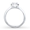 Thumbnail Image 1 of Diamond Bridal Set 3/8 ct tw Princess-cut 14K White Gold