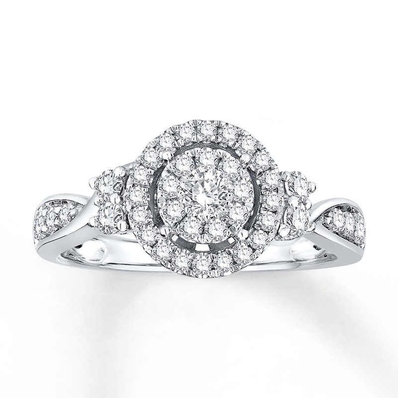Main Image 1 of Now + Forever Diamond Engagement Ring 5/8 ct tw Round-cut 10K White Gold