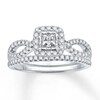 Diamond Bridal Set 5/8 ct tw Princess-cut 14K White Gold