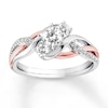 Thumbnail Image 1 of Diamond Engagement Ring 5/8 ct tw Round-cut 14K Two-Tone Gold