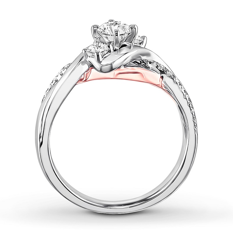 Main Image 2 of Diamond Engagement Ring 5/8 ct tw Round-cut 14K Two-Tone Gold