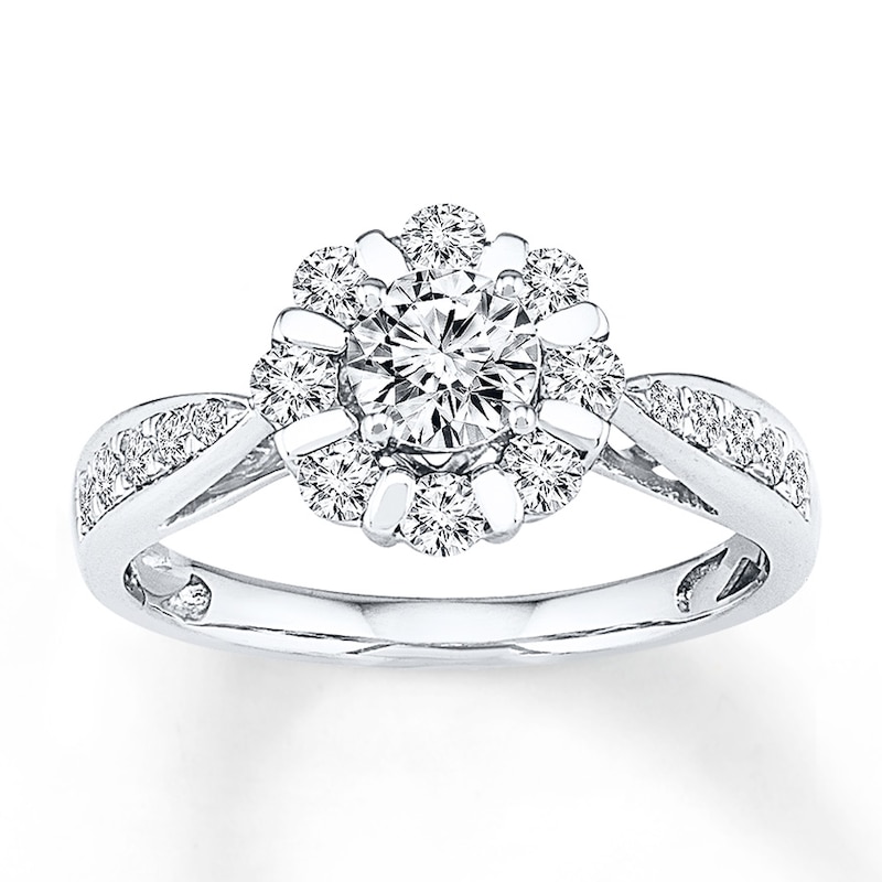 Main Image 1 of Now + Forever Diamond Engagement Ring 7/8 ct tw Round-cut 14K White Gold