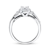 Thumbnail Image 2 of Diamond Engagement Ring 1/2 ct tw Princess & Round 10K White Gold