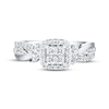 Thumbnail Image 3 of Diamond Engagement Ring 1/2 ct tw Princess & Round 10K White Gold