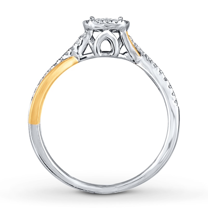 Main Image 2 of Now + Forever Diamond Engagement Ring 1/4 ct tw Round-cut 10K Two-Tone Gold