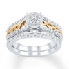 Thumbnail Image 1 of Now + Forever Diamond Bridal Set 1/4 ct tw Round-cut 10K Two-Tone Gold