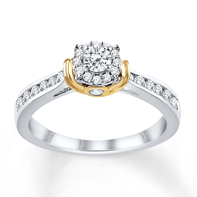 Main Image 1 of Now + Forever Diamond Engagement Ring 1/2 ct tw Round-cut 10K Two-Tone Gold